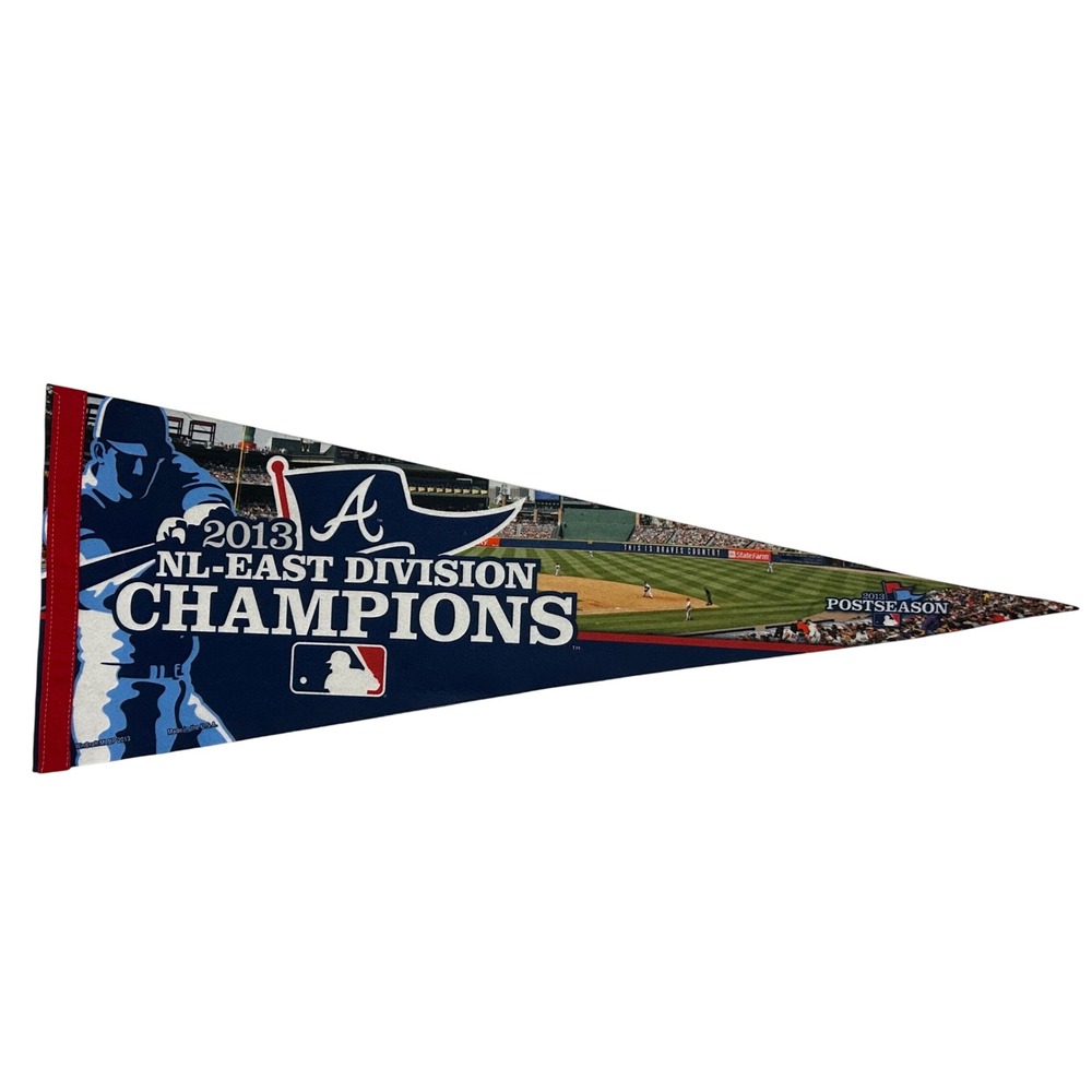 Atlanta Braves 2013 NL East Division Champions MLB Felt Pennant 30 Inch Banner